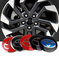 56/60mm Car Wheel Hub Center Cap Aluminum Metal Logo Stickers For Toyota Rav4 Corolla Camry Aqua Auris Cross Yaris TRD Prius GR