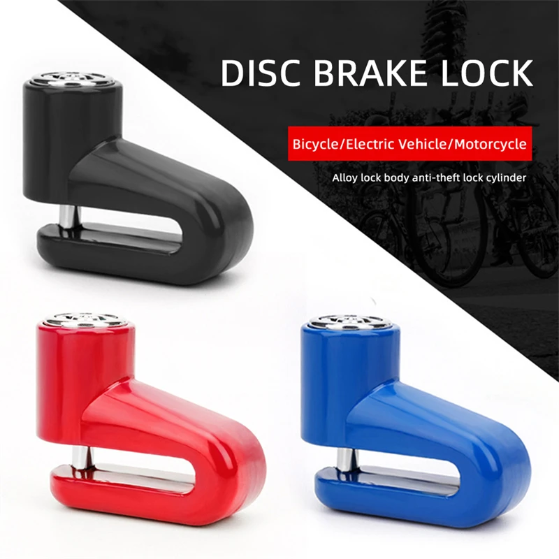 Portable Disc Brake Lock Anti‑Theft Security Lock With Reminder Cable Mountain Bike Bicycle Motorcycle Universal MTB Accessories