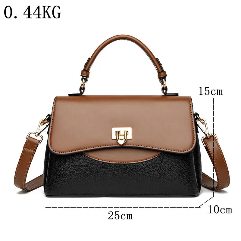 Luxury Large Capacity Multilayer Shoulder Messenger Bag High Quality Leather Handbag Women Designer Crossbody Sac Female Tote