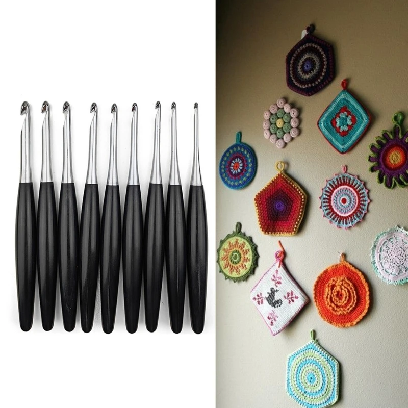 

1 Set 3.5mm-8.0mm Crochet Hook Set Ergonomical Crochet Needle Handle Knitting Needle for Crocheting Knitting top sale