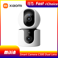 Xiaomi mijia C300 Smart Camera Dual Lens PTZ 360° AI Detection 3 Million pixels Full Color Night Vision  Home Security Mi Home
