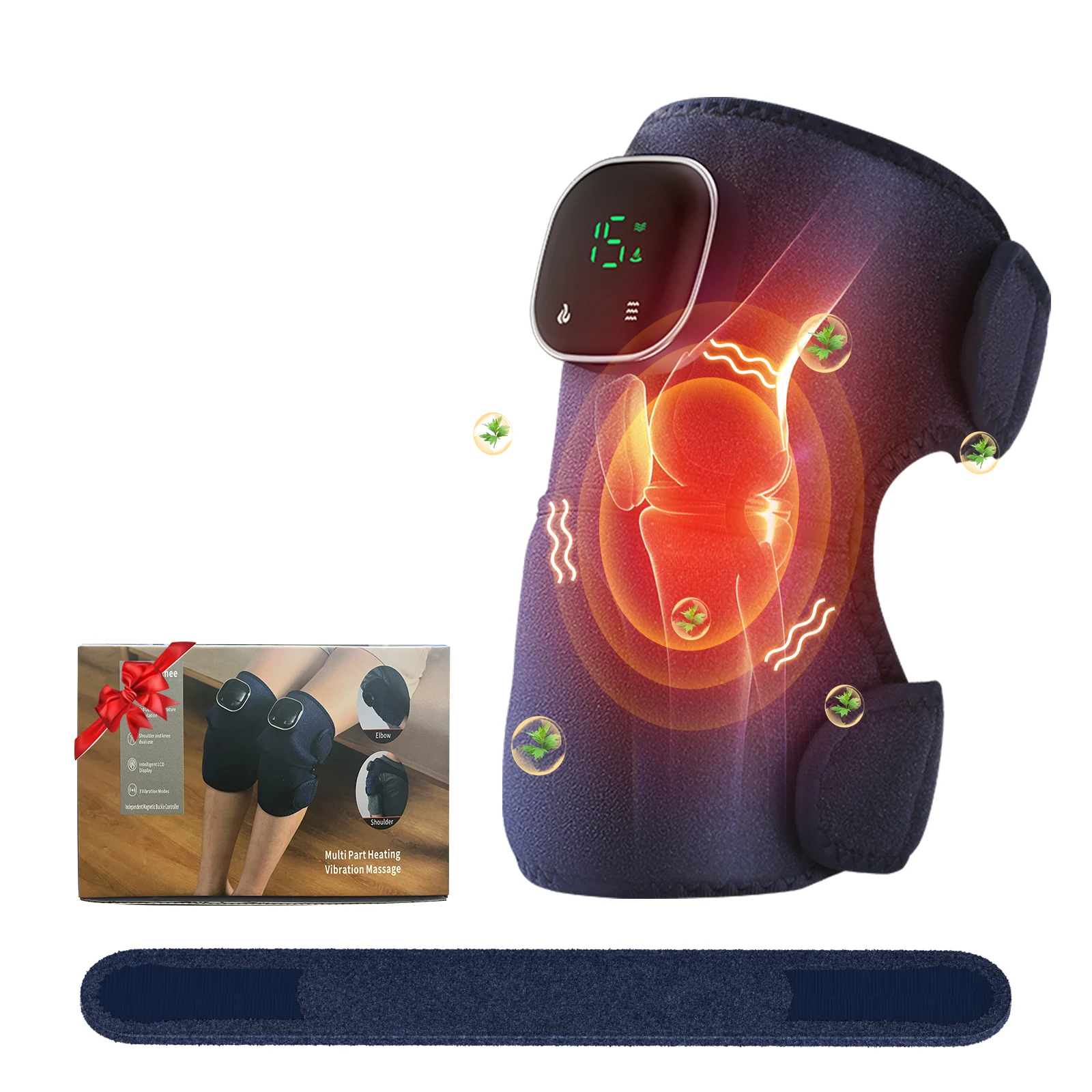 

Heating Knee Massager Knee Shoulder Elbow 3-in-1 Heated Knee Portable Wireless Vibration Knee Heating Pad Heated Knee Brace Gift