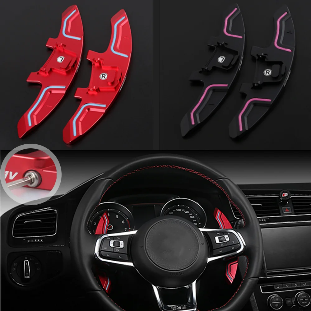 Paddles Shifter Steering Wheel For Volkswagen VW Golf 7 MK7 R GTI Scirocco 2015 2016 Polo GTI Car Accessories