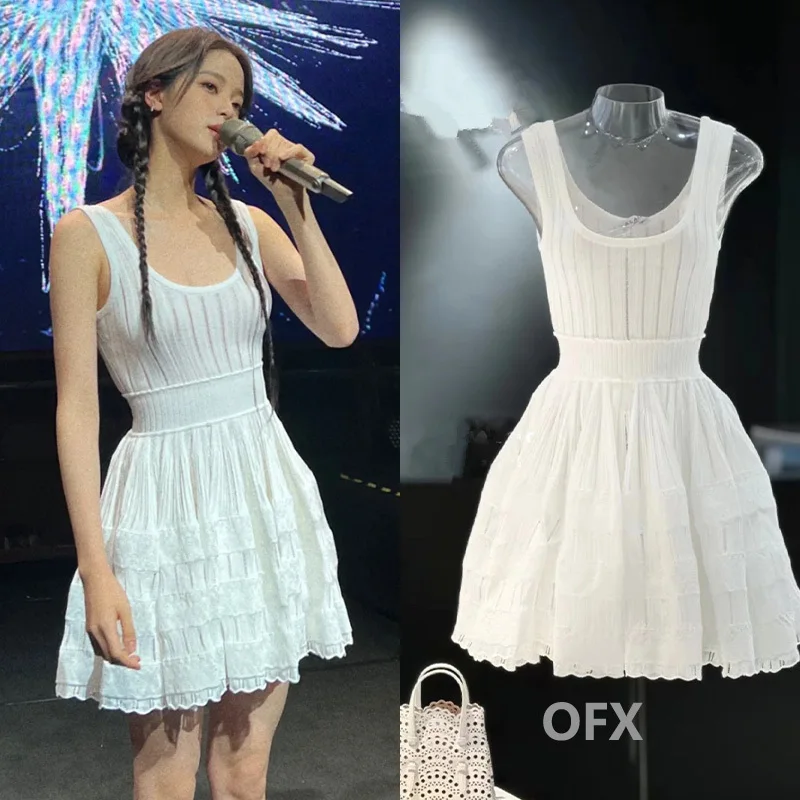 2025 고품질 패션 여성 니트 짧은 드레스 새로운 여름 슬림 스웨터 파티 드레스 저녁 vestidos 미니 가운 여성 의류