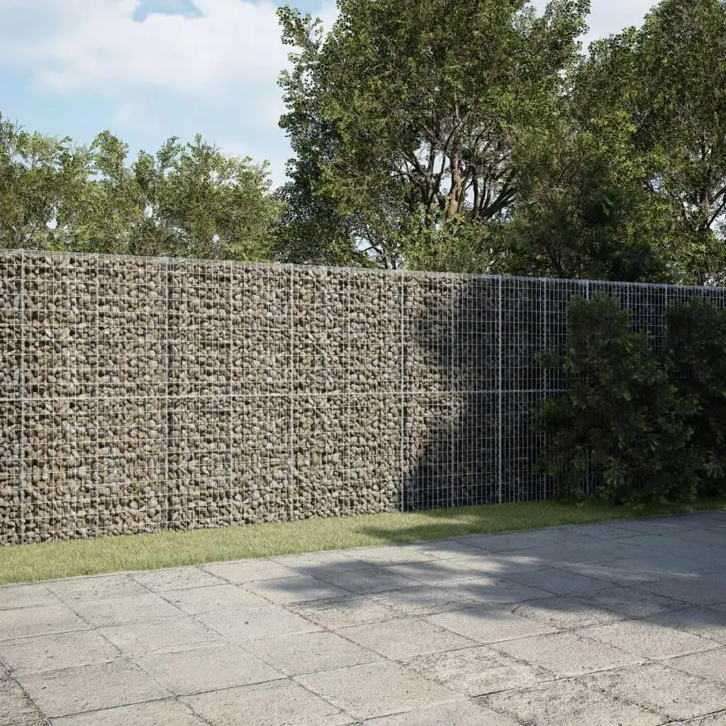 Galvanized Iron Gabion Basket with Cover 37 for X3 9.4x78.7 Landscaping & Erosion Control