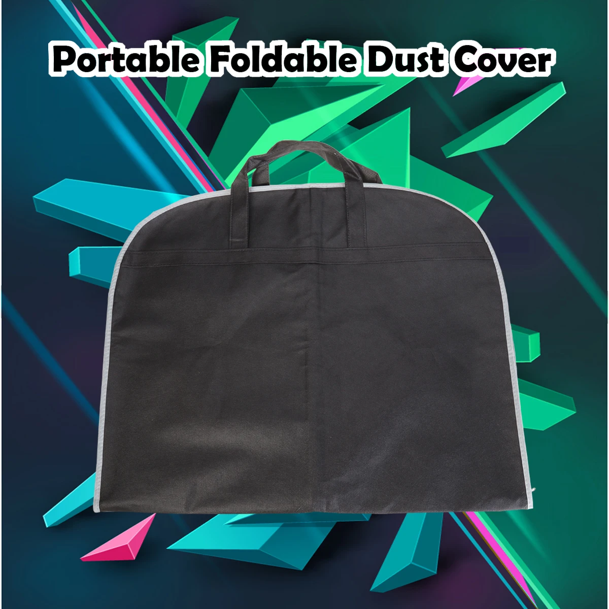 

3 Pcs Suit Garment Covers Black Non-woven 101x60cm Dust Travel Clothes Storage Bag Zipper Quilt Anti-moth Protector