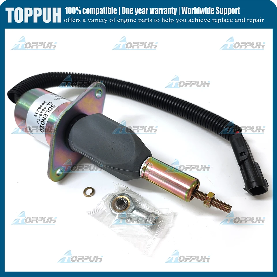 12V SA-4818-12 Fuel Shutdown Solenoid SA-4818 3930233 compatible with 6BT 5.9L & 6CT 8.3L R300