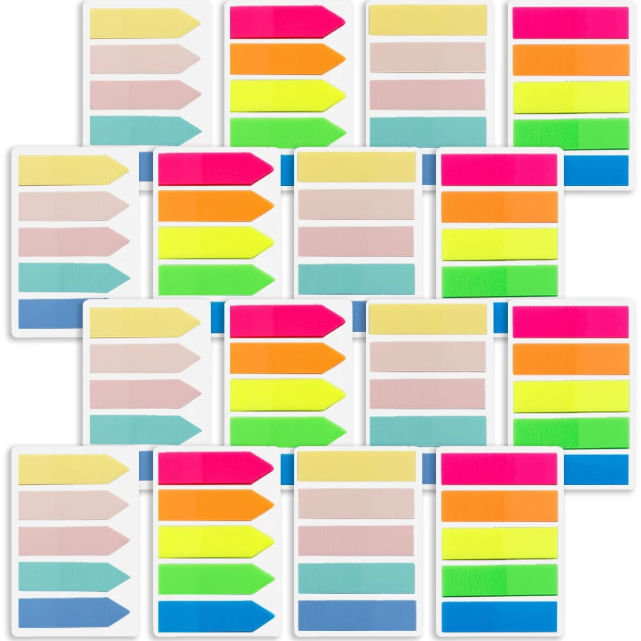 

100pcs Writable Fluorescent Guidance Label Self-adhesive Note Indicator Sticker School Stationary Supplies Planner Accessories