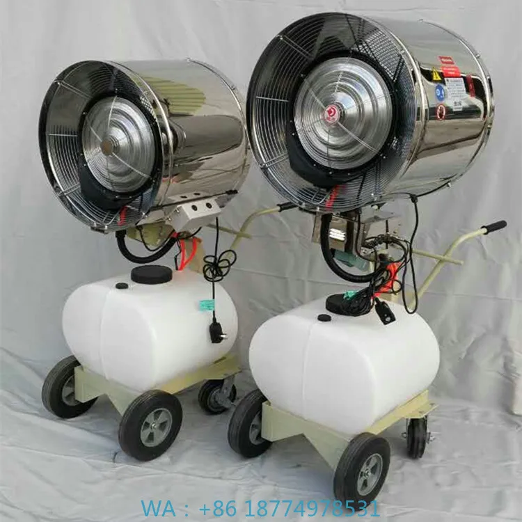 Spray Locomotive Lift Humidifier to Reduce Dust FogHand-pushed Centrifugal Humidifier Aquaculture Textile Greenhouse