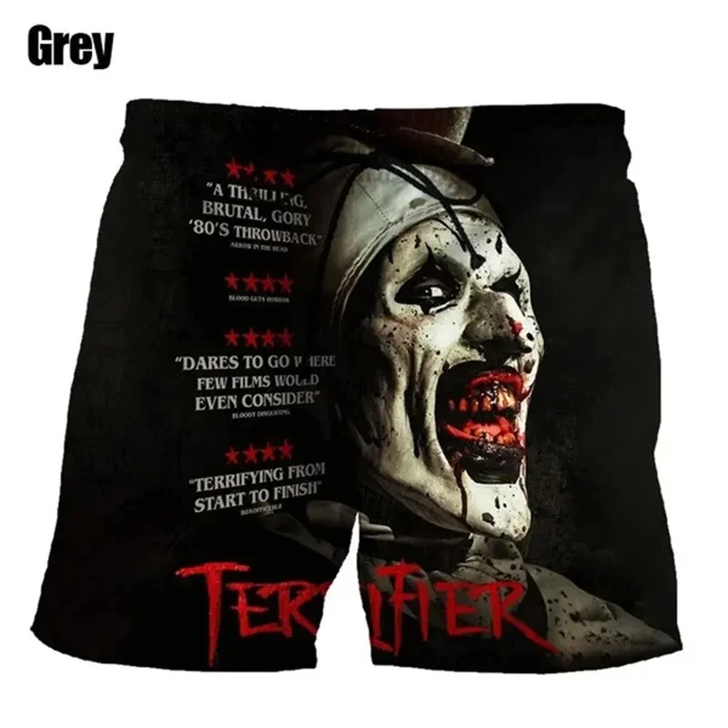 3D Printed Horror Movie Terrifier 2 Shorts Men Gothic Board Shorts Swimsuit Homme Bermudas Surf Swim Trunks Cool Kids Ice Shorts