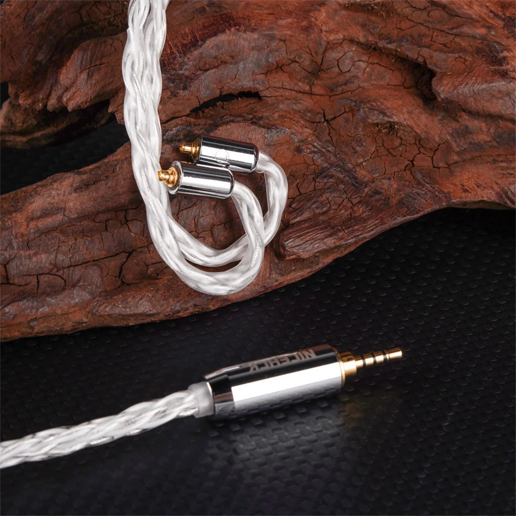 NiceHCK DeepSnow HiFi Audio Earphone Cable 4 Strand Silver Plated German Copper Wire MMCX/2Pin/QDC for Altea Vernus I3Pro NX7MK4