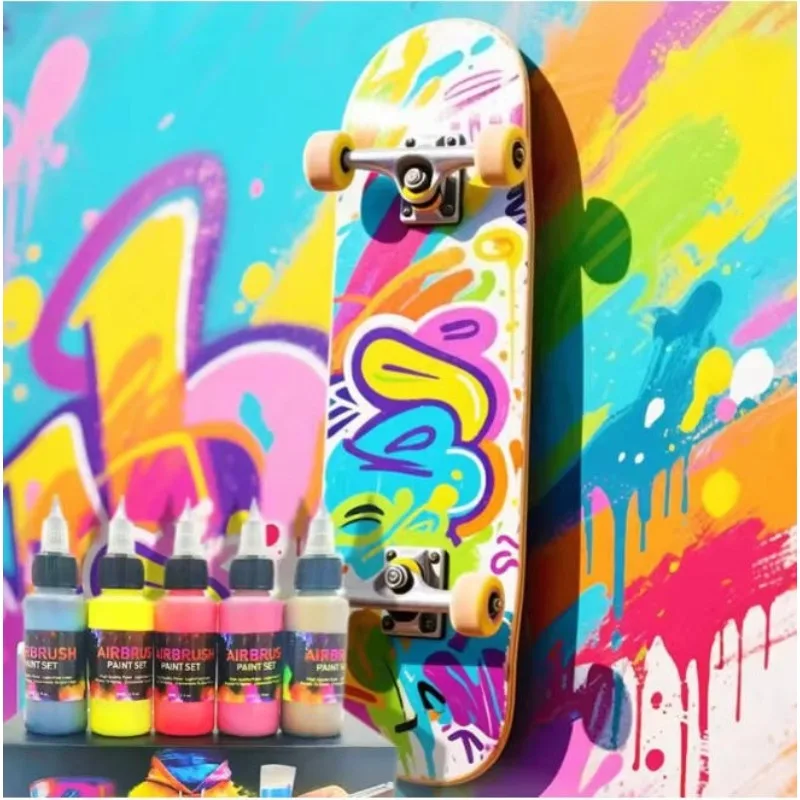 12/28 Color Water Based Airbrush Acrylic Paint Kit 30ml DIY Hand Drawing Spray Coating Miniature Model Painting Supplies view 5