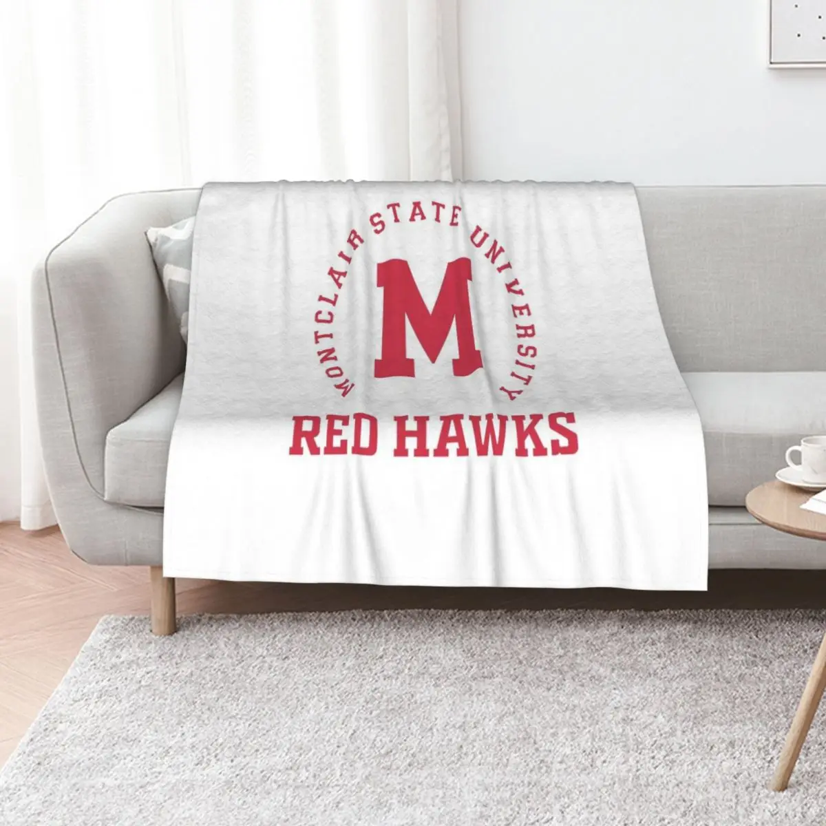 Montclair State 1908 University Apparel, Long Sleeve, Sweat, Throw Blanket Soft Beds Winter beds Sofa Blankets