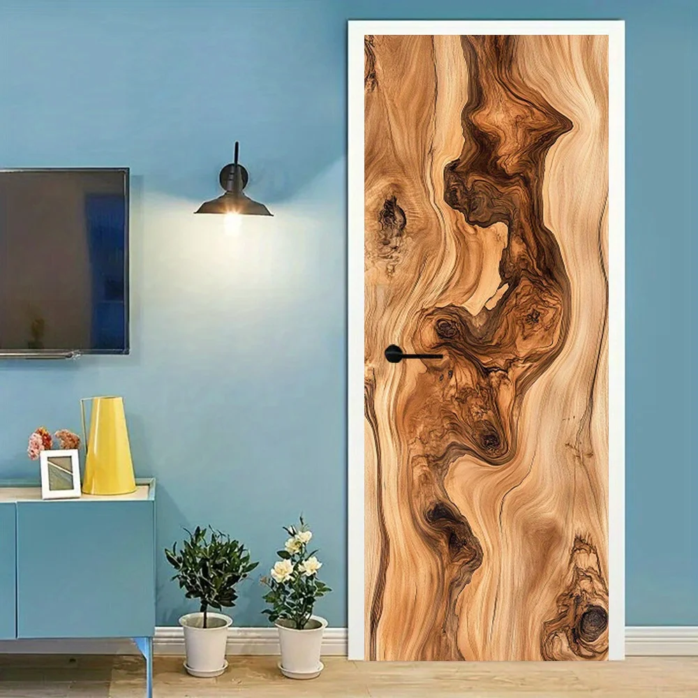 A Set of Two-Dimensional Door Stickers Featuring Natural Patterns, with Designs That Can Be Easily Applied And Removed. These Un