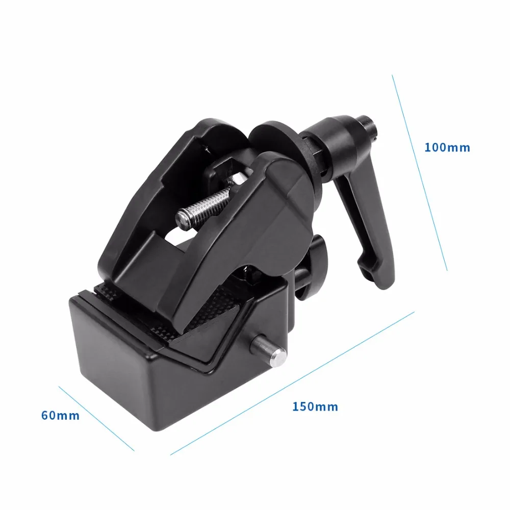 Multifunktions Super Clamp Crab DSLR Kamera Befestigung Halterung Aluminium Clip für Canon Nikon Flash Foto Studio Stativ Halter Halterung – Detail 1
