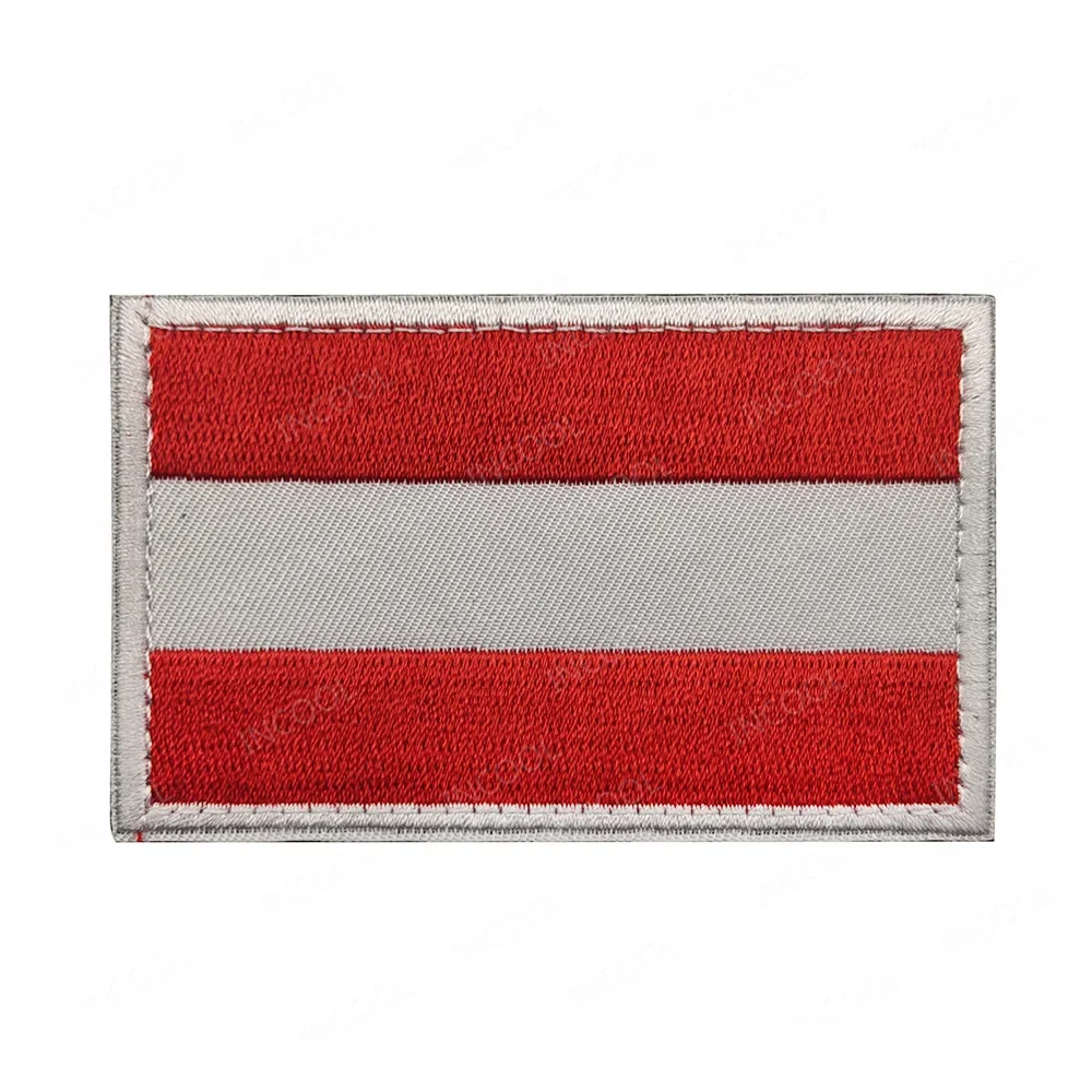Parche bordado bandera Austria reflectante infrarrojo táctico - imagen 4