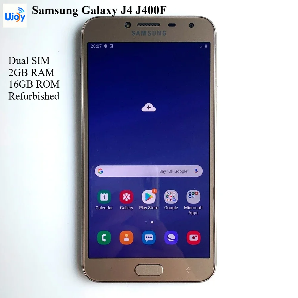 Samsung Galaxy J4 J400F 4G Mobile Phone Dual SIM Card 5.5'' 2GB RAM 16GB ROM 13MP+5MP Original  Refurbished Phone