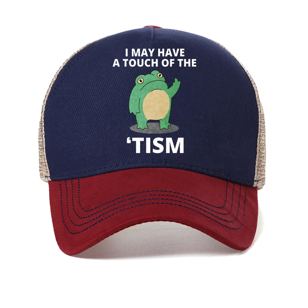

I May Have A Touch of The Tism Funny baseball cap Autism Retro Casual Men caps fashion Breathable mesh Snapback hats trucker hat