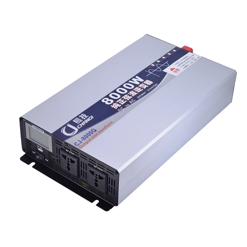 Pure Sine Wave Inverter 12v 220v Power 4000W 5000W 6000W 8000W Solar Car Inverters With USB Multi Function Display Converter