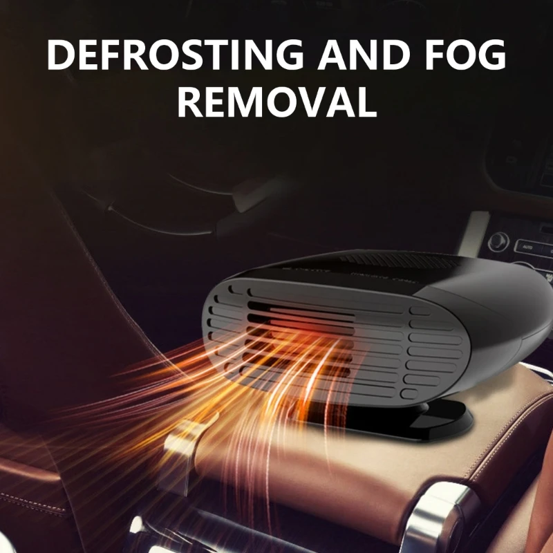 Compact Car Heater with Adjustable Speeds Efficient Defrosting & Defogging Tool Versatile Car Heater for Warmth Cooling