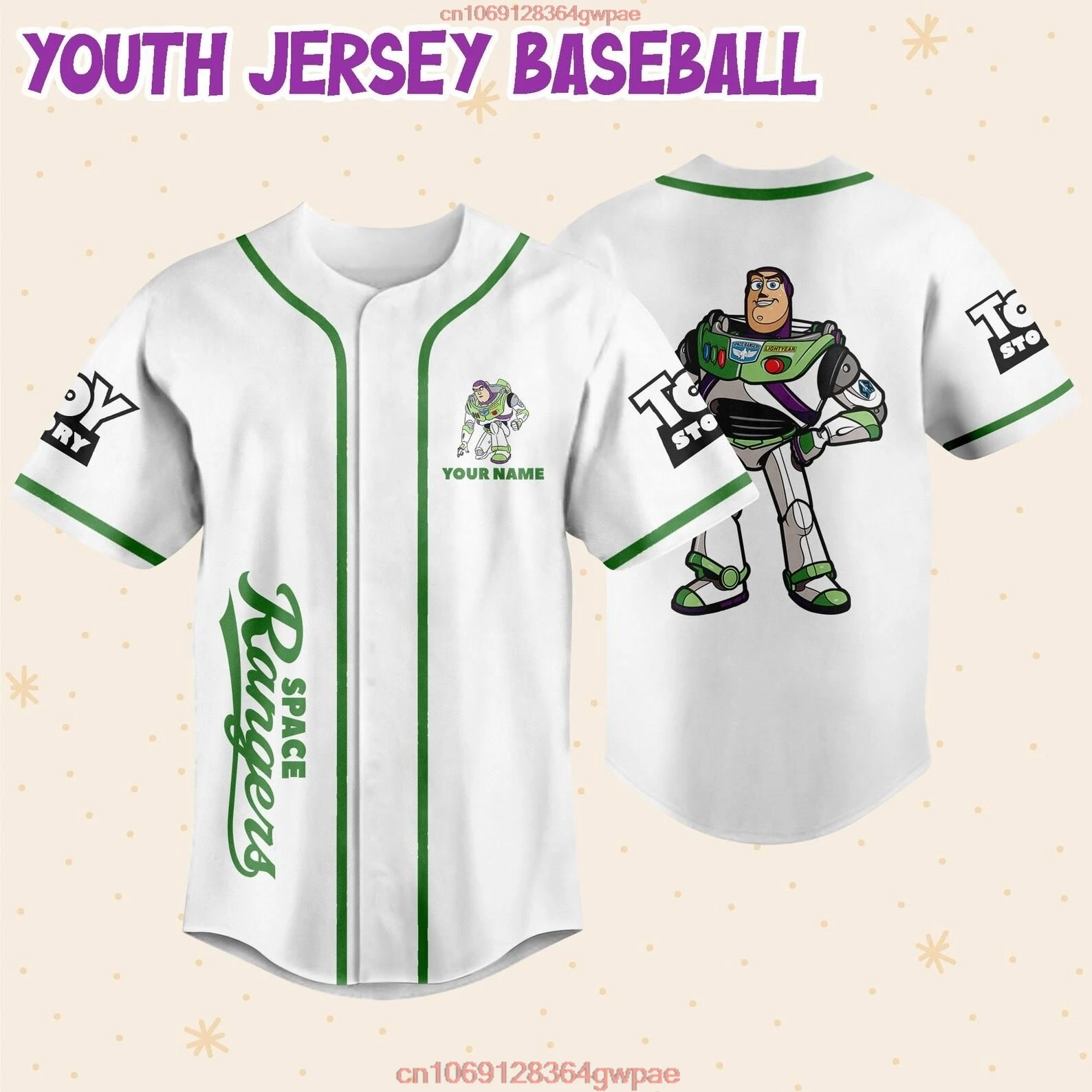 Disney Baseball Jersey For Men Buzz Lightyear Baseball Jersey Toy Story Baseball Shirt Disney Custom Name Men's Women's Shirt