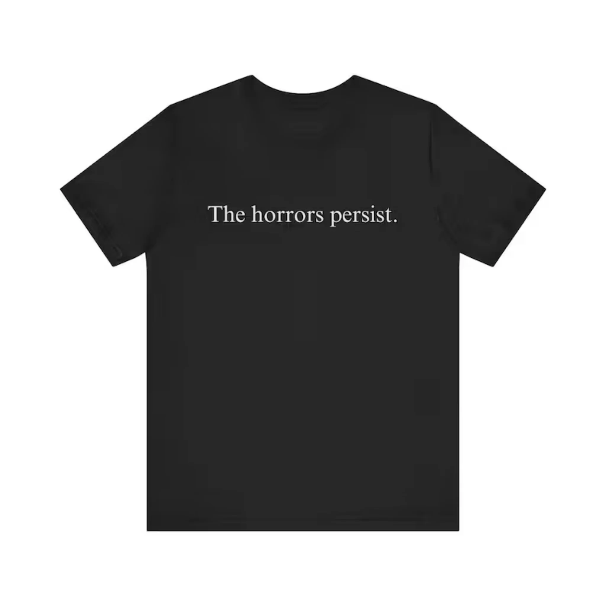 Unisex Dark Gothic Quote Letter Print T Shirt Casual Crew Neck Short Sleeve Minimal Text Tees Streetwear Daily Tops