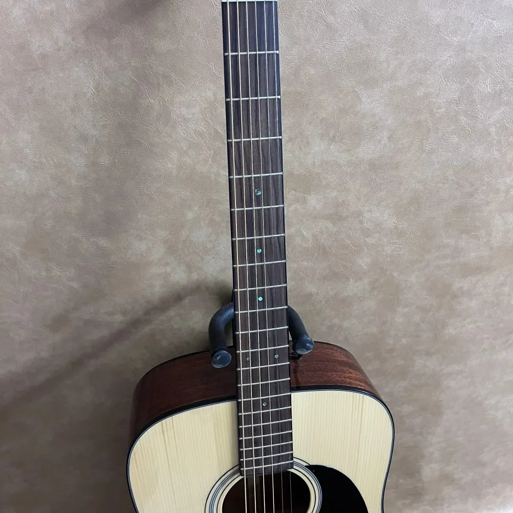 Bestseller Natural 6 String D18 Acoustic Guitar Spruce Body Matte Surface Comfortable String Height for Daily Practicing Beginner Players