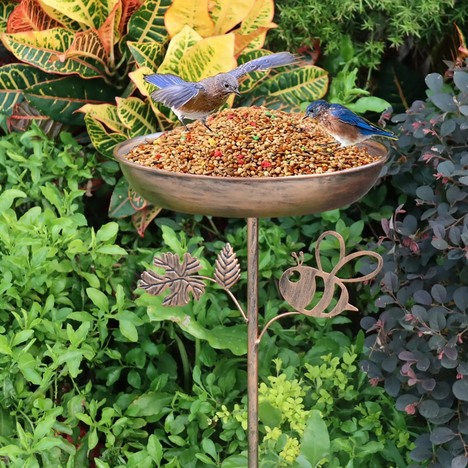 

Bird Bath Bowl Housewarming Gift Heavy Duty Birdbath for Deck Lawn Courtyard