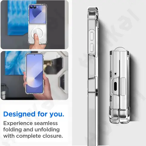 삼성 갤럭시 Z 플립 7 6 5 4 3 투명 충격 방지 소프트 TPU MagSafe 마그네틱 실리콘 얇은 충격 방지 케이스