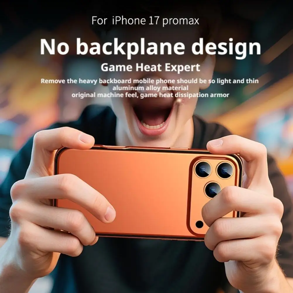 Titanium Metal Frame Bumper Shockproof Case for IPhone 17 Pro Max 17Air 17 17 Pro for Apple Solid Colour Protection Phone Cover