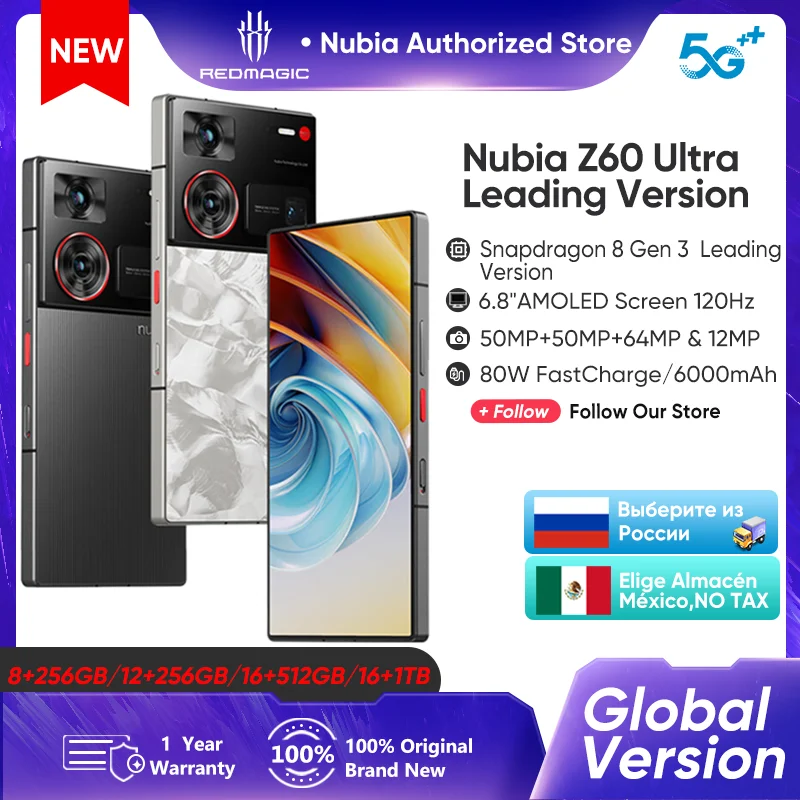 Nubia Z60 Ultra Leading-versie Global Version 6.8 