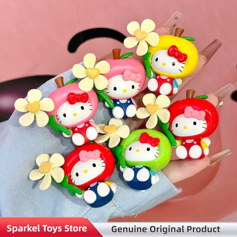 

Genuine Hellokitty Ride Flower Windmill Series Blind Box Cute Trendy Toys Desktop Ornament Mini Figure Mystery Box Gift For Kids