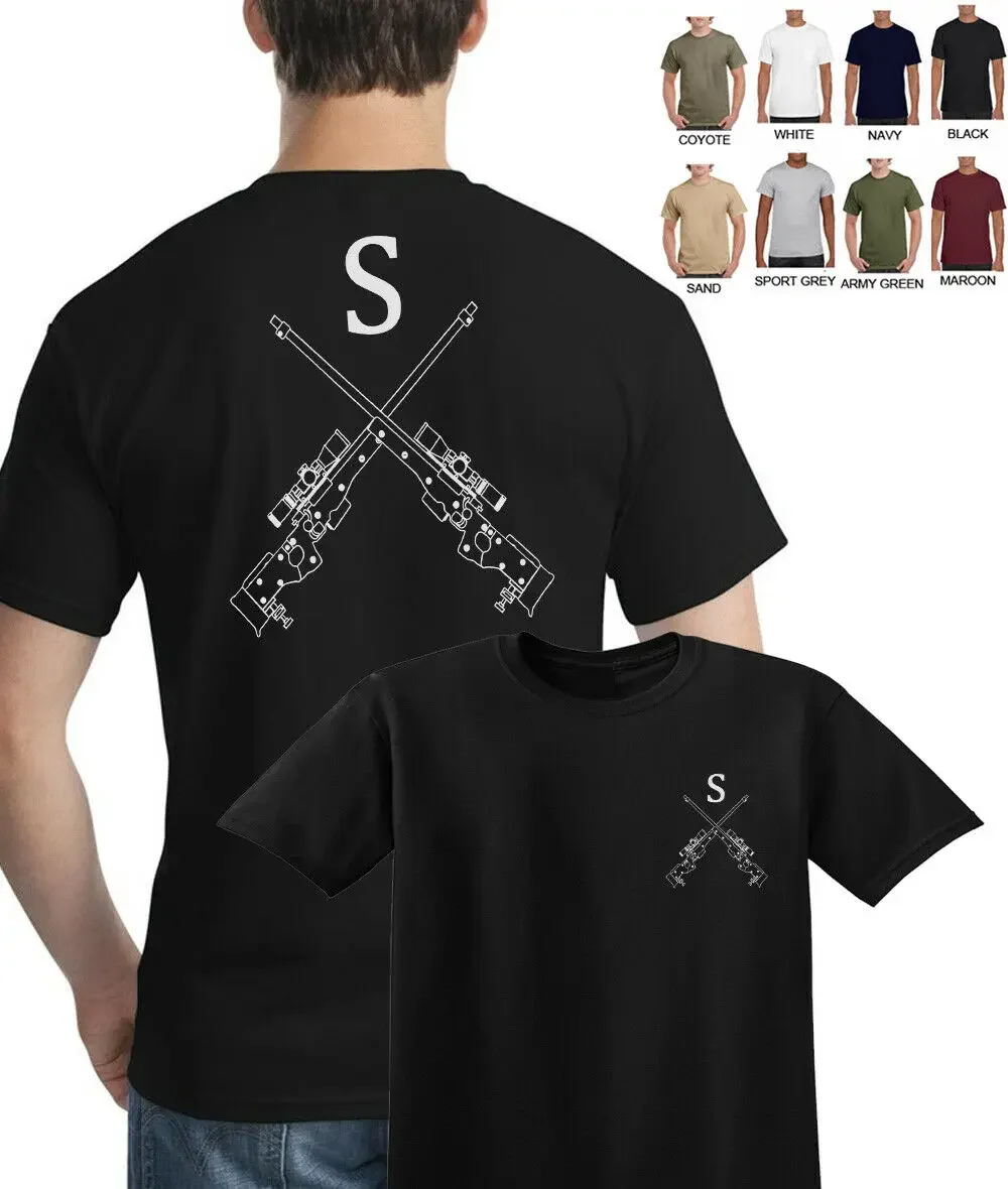 British Army Infantry Qualification Crossed Sniper Rifle T-Shirt 100% Cotton O-Neck Short Sleeve Summer Casual Mens T-shirt