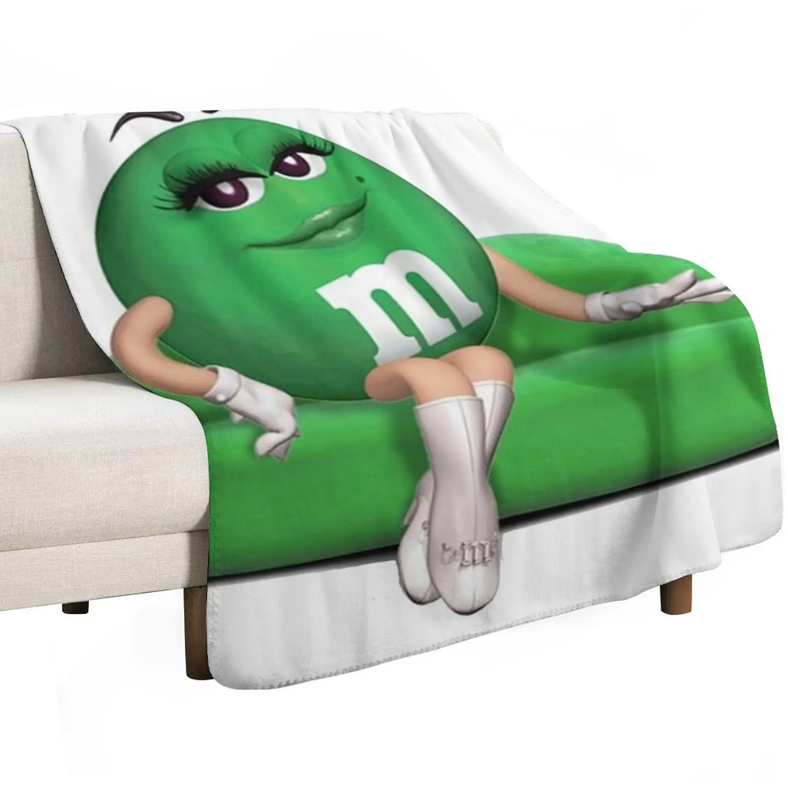 Sexy Times with Ms. Green Throw Blanket Flannel Bed linens Weighted For Decorative Sofa halloween Plaid on the sofa Blankets