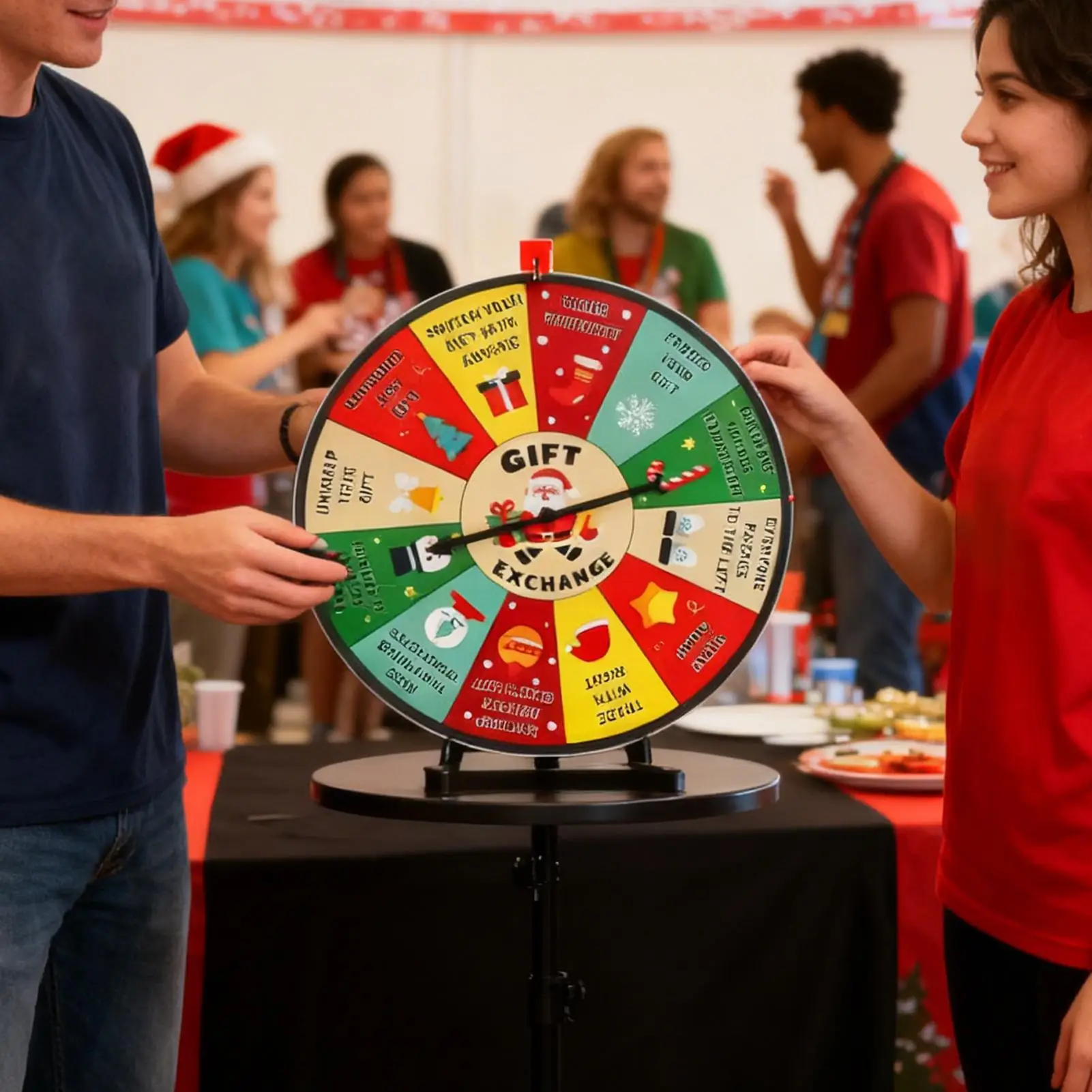 

Christmas Exchange Spinner Winter Holiday Activity Christmas Spin Wheel For Prizes For Family Coworkers Adults Boys Girls Women