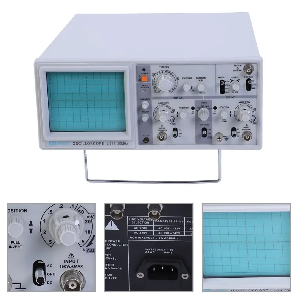 LW L-5040 40MHZ  Laboratory Double Channel  Analog Oscilloscope Portable Oscilloscope