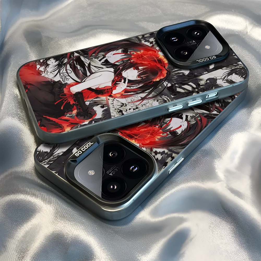 Epc Date A Live Tokisaki Kurumi Phone Case IMD Phone Case For IPhone 16 15 14 13 12 11 Pro Max Plus Color Silver Cover