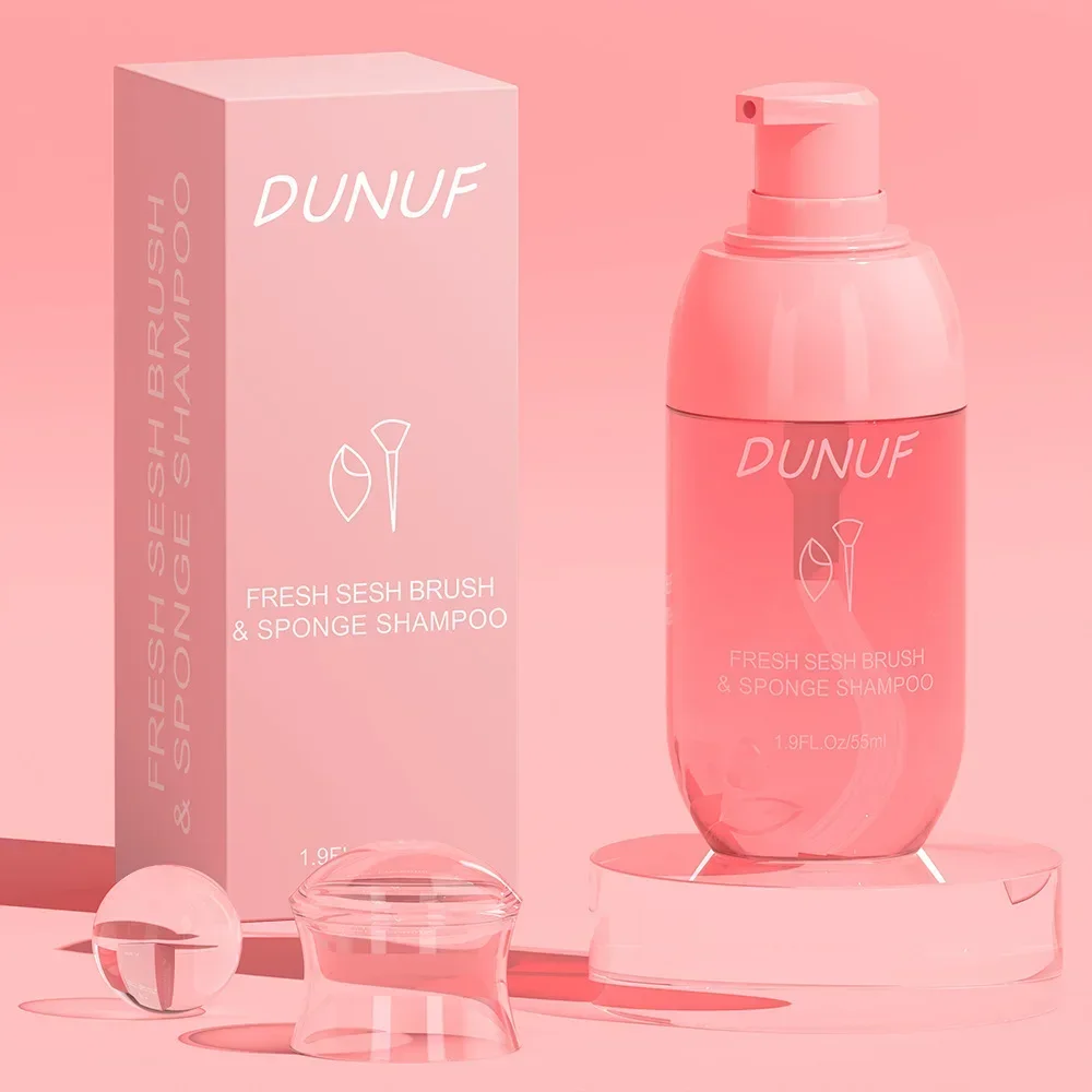 DUNUF-Éponges démaquillantes pour poudre, pinceaux de maquillage, livres liquides, outils cosmétiques, résidus de maquillage, lavage, eau salée, 55ml