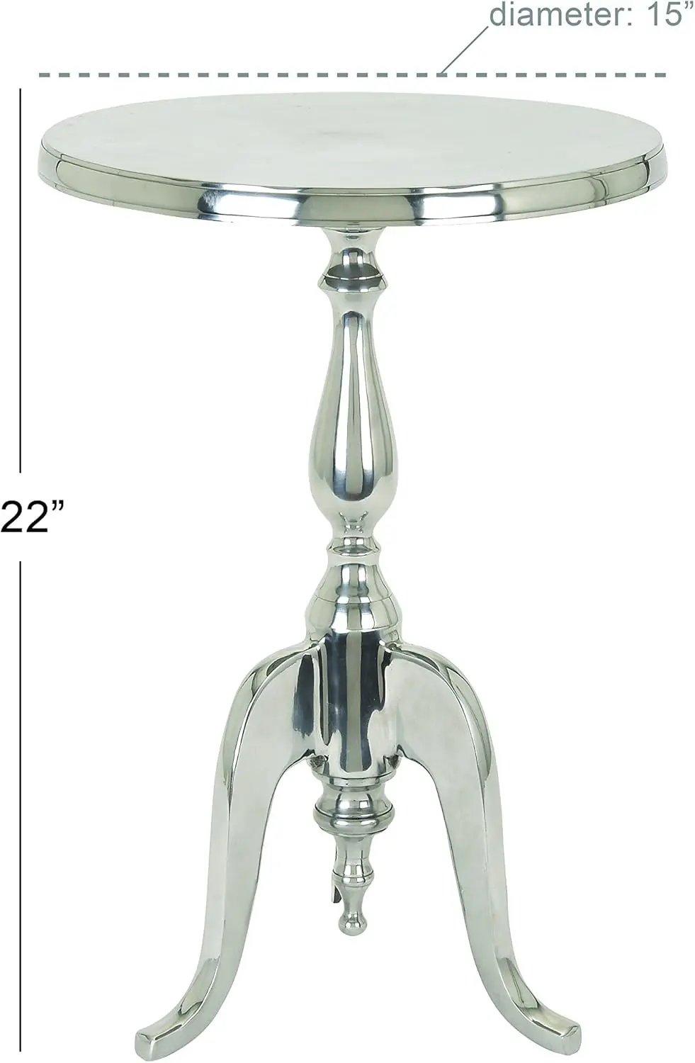 

Accent Table, 22" x 15", Silver,30567