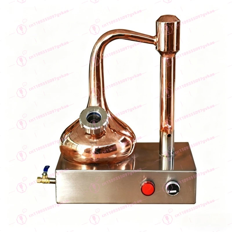 

1L Whiskey Brandy Distiller Red Copper Electric Heating Small Laboratory Winemaking Display Equipment