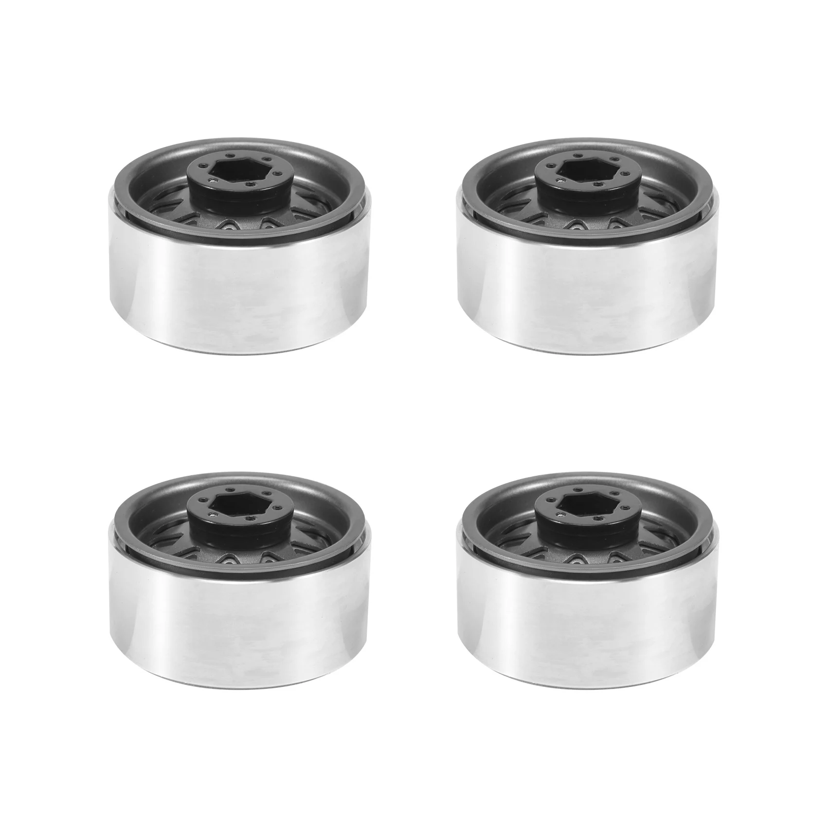 ABXE-4PCS Deep Dish Wagon 1.9 Metal Beadlock Wheel Hub Rim For 1/10 RC Crawler Axial SCX10 90046 Traxxas TRX4 RC4WD D90