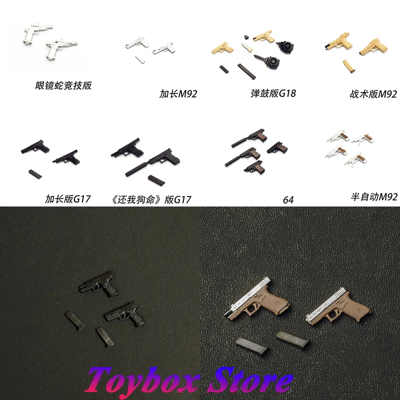 MIZUKI M92 G18 G17 P320 1/12 статическая пластиковая мини-модель пистолета, оружие, аксессуар для 6 дюймов Figma Mobile Suit Girl Cosplay Decoration