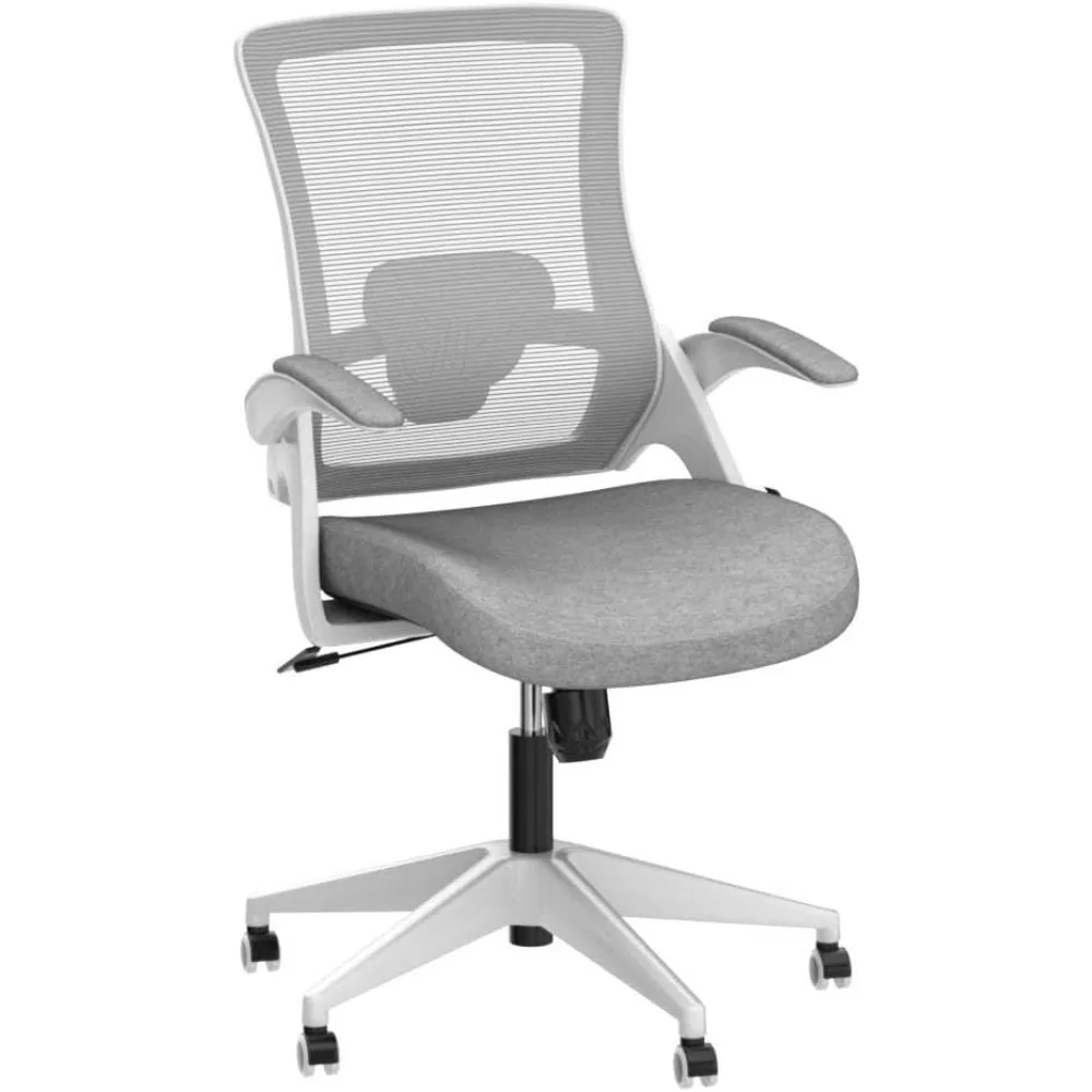 Silla de malla de espalda alta, soporte Lumbar acolchado, altura ajustable y diseño ergonómico, para escritorio de ordenador, oficina en casa