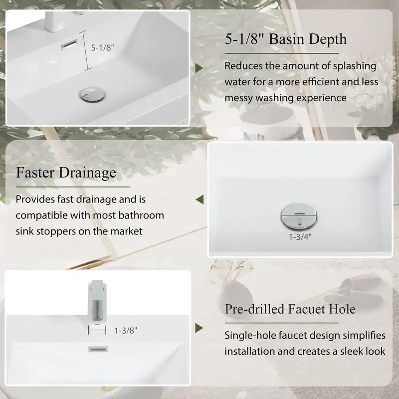 Tocador de pared de 72 pulgadas con fregaderos dobles, gabinete de almacenamiento flotante, encimera de resina de piedra, cajones de Cierre Suave, brillante