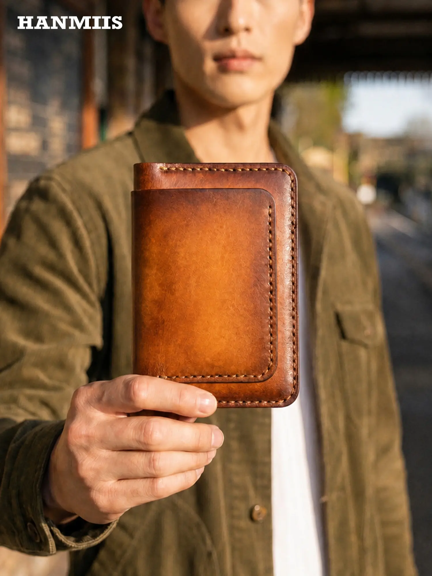 HANMIIS Real Leather Passport Case & Card Wallet – Vintage Handcrafted Travel Organizer Gift
