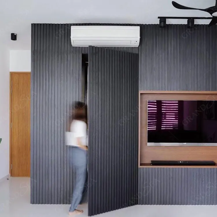 توصيلات تصميم داخلي مبتكرة: درابزين مخفي من الخشب الصلب