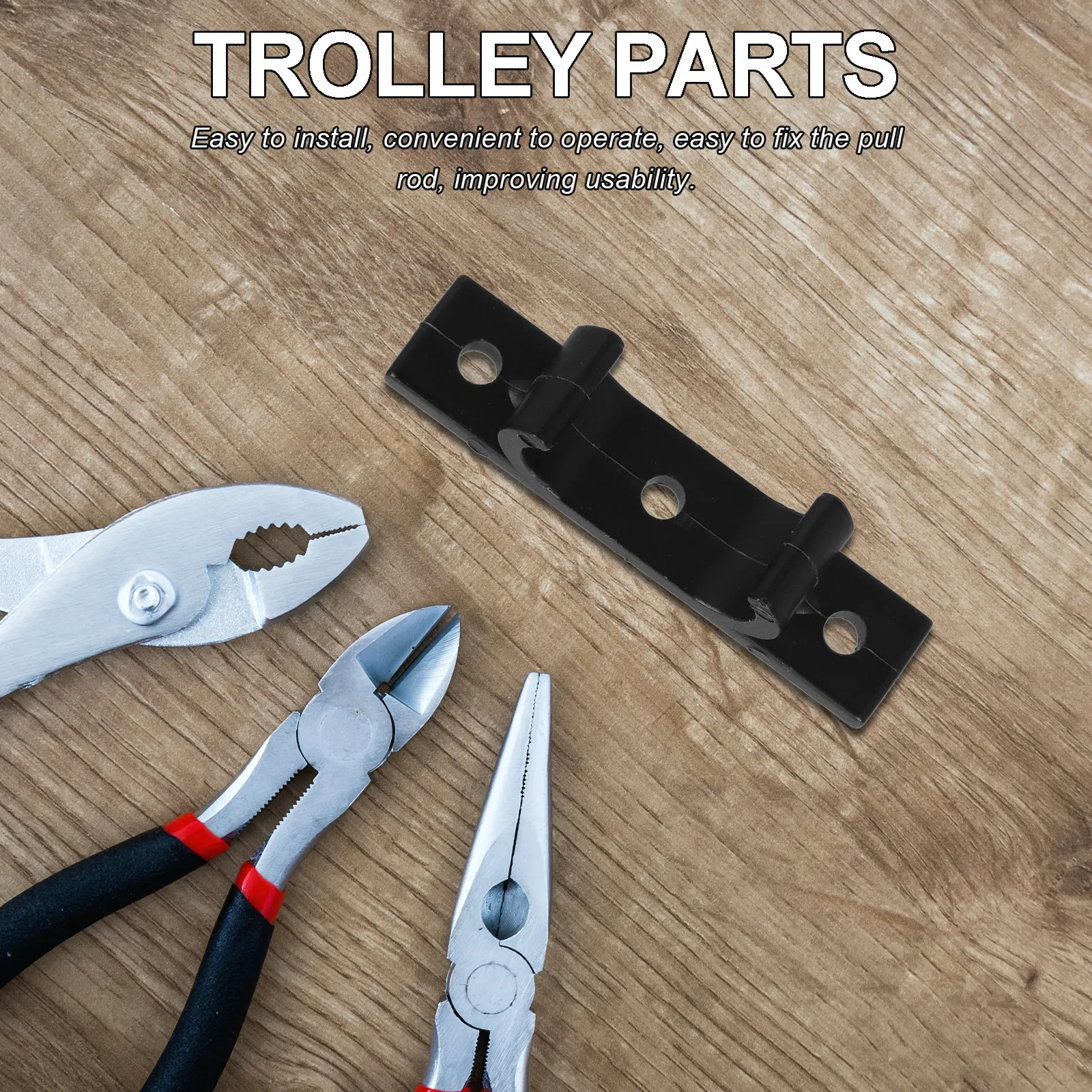 Trolley Push Handle Holder Hand Truck Folding Wagon Camping Wagon Handle Clamp Versatile Fit Easy Install Comfortable Touch