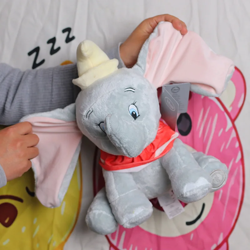 New Arrivals Dumbo Plush Toys For Adults 30cm Gray Elephant Stuffed Kawaii Sleeping Doll Birthday For Baby Girls Room Decoration - view 3