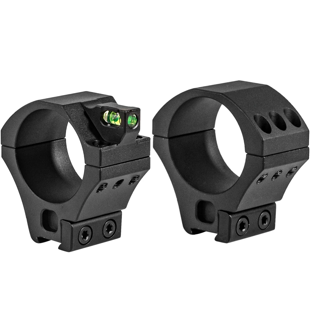 FIRE WOLF 2PCS 34mm Scope Rings with Built-in Bubble Level Low Profile 11mm Dovetail Rail Mount