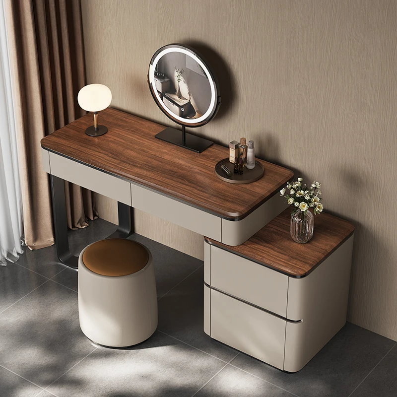 Dresser Makeup Vanity Table Storage Decor Luxury Vanity Table Bedroom Coiffeuse Avec Miroir Et Tabouret Bedroom Furniture